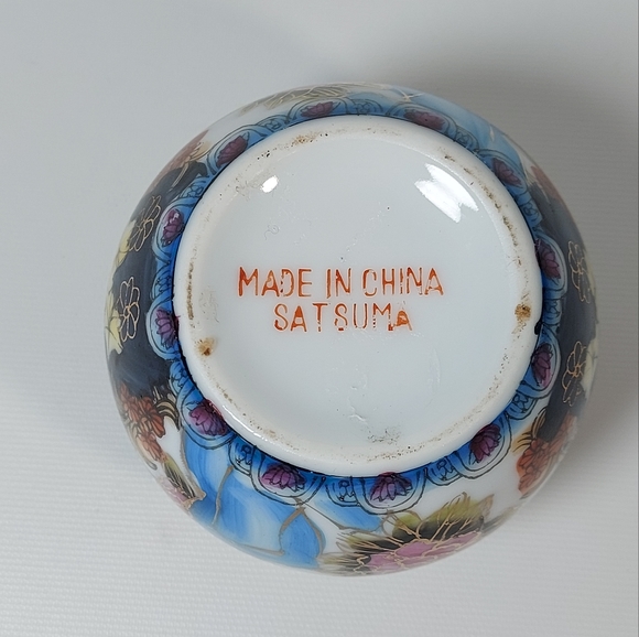 Satsuma Chinese Porcelain Enamel Vase Jar 3" - Picture 6 of 7